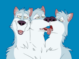 wolf-3-heads-licking